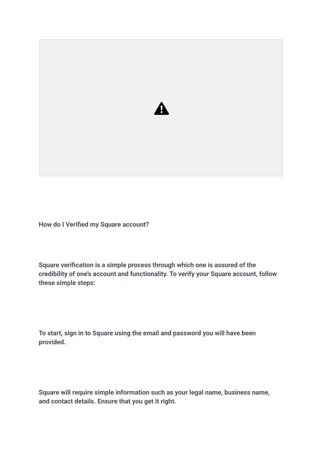 how do i verified my square account