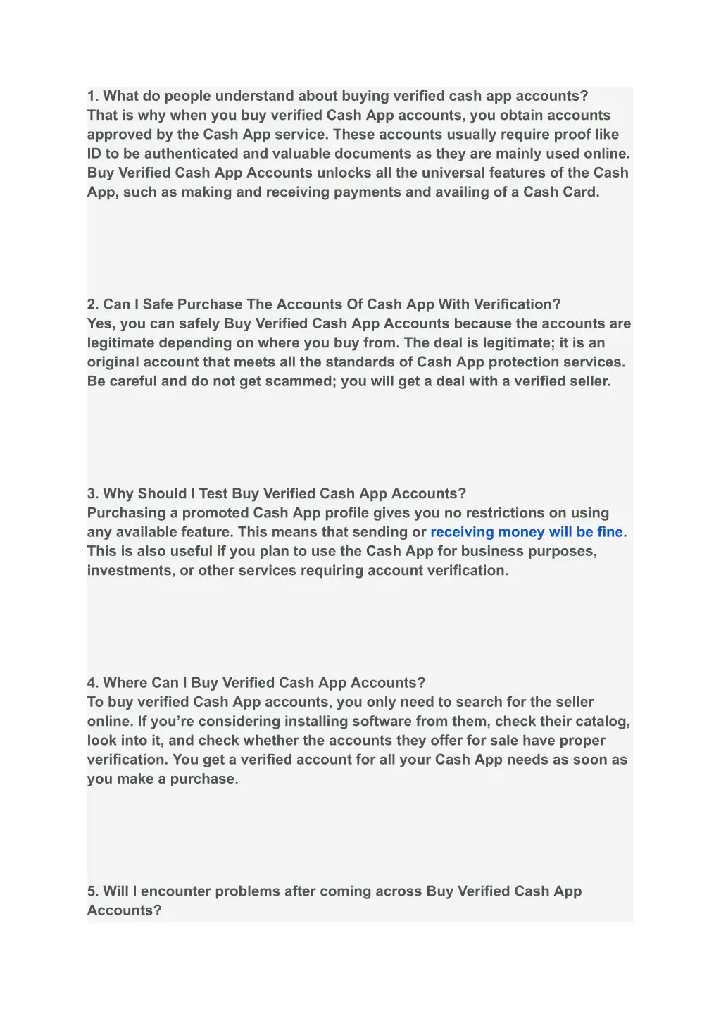 1 what do people understand about buying verified