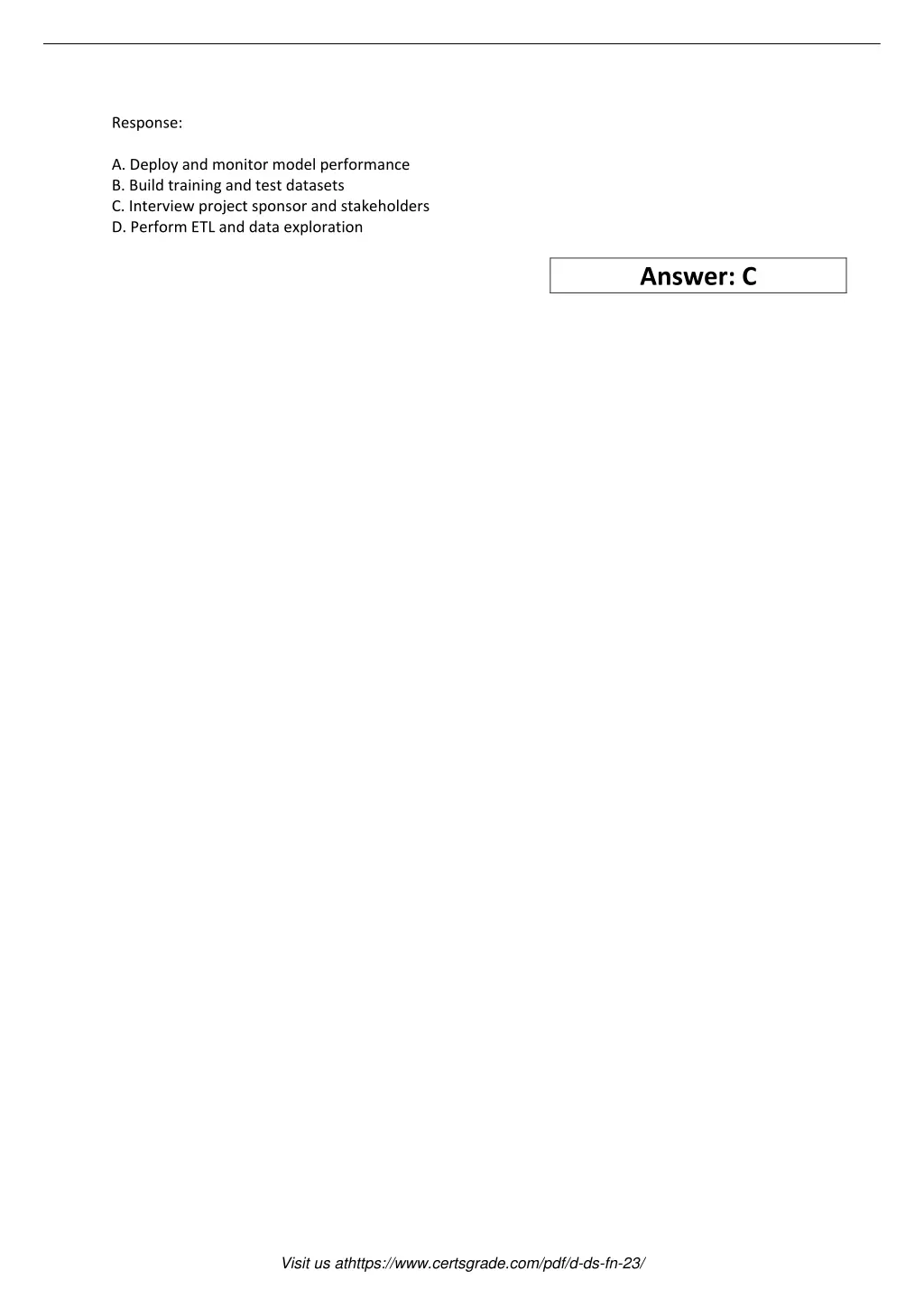 response a deploy and monitor model performance