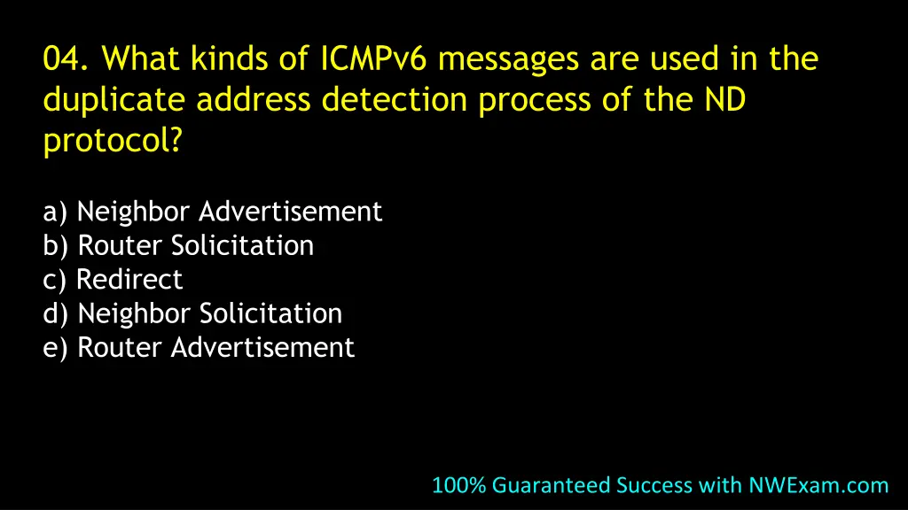 04 what kinds of icmpv6 messages are used