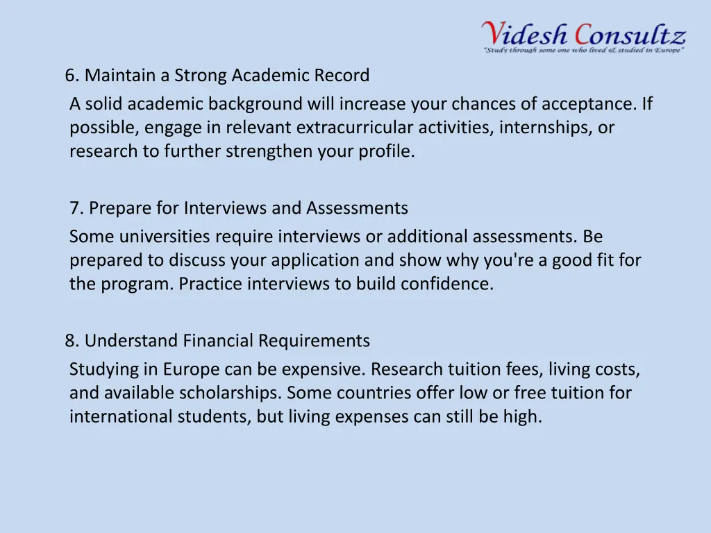 6 maintain a strong academic record a solid