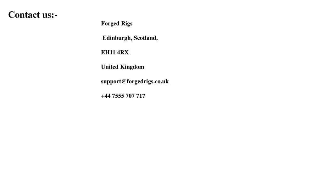 contact us