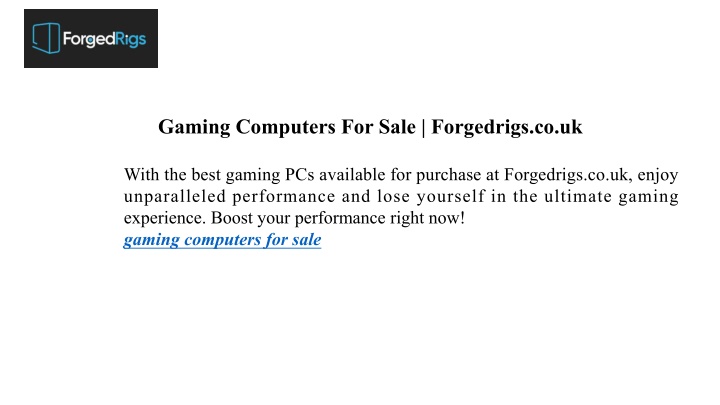 gaming computers for sale forgedrigs co uk