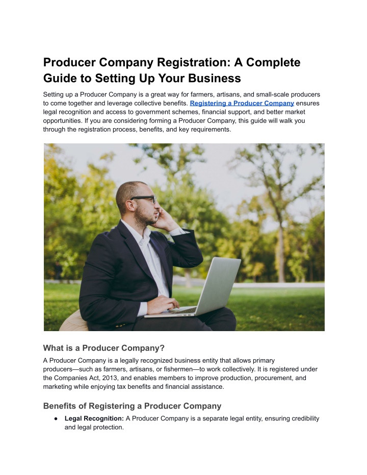 producer company registration a complete guide
