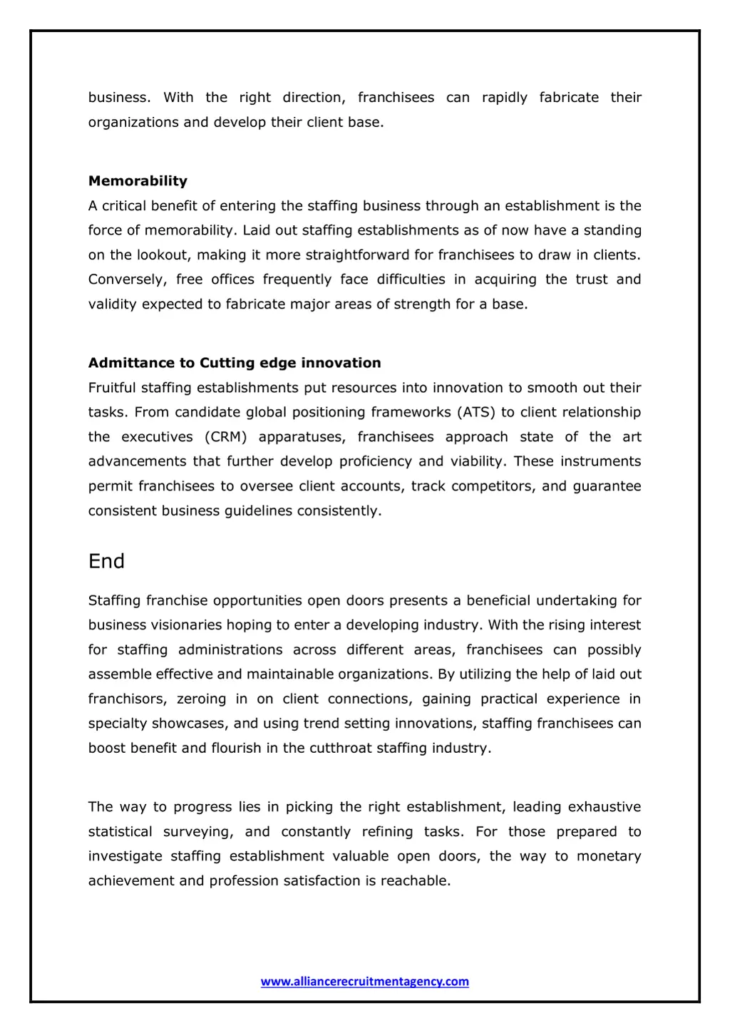 business with the right direction franchisees