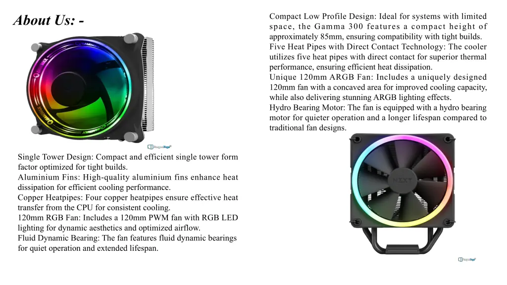 compact low profile design ideal for systems with