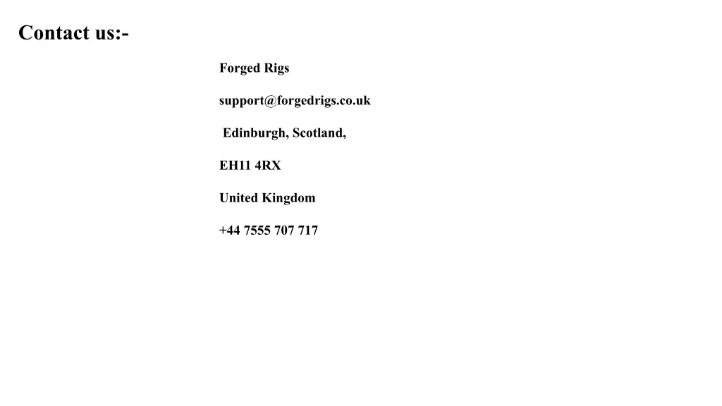 contact us