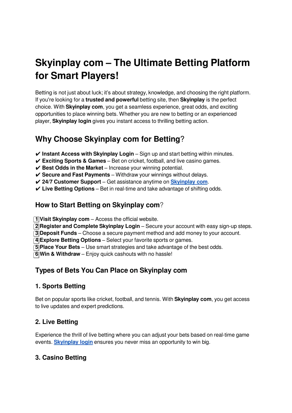 skyinplay com the ultimate betting platform