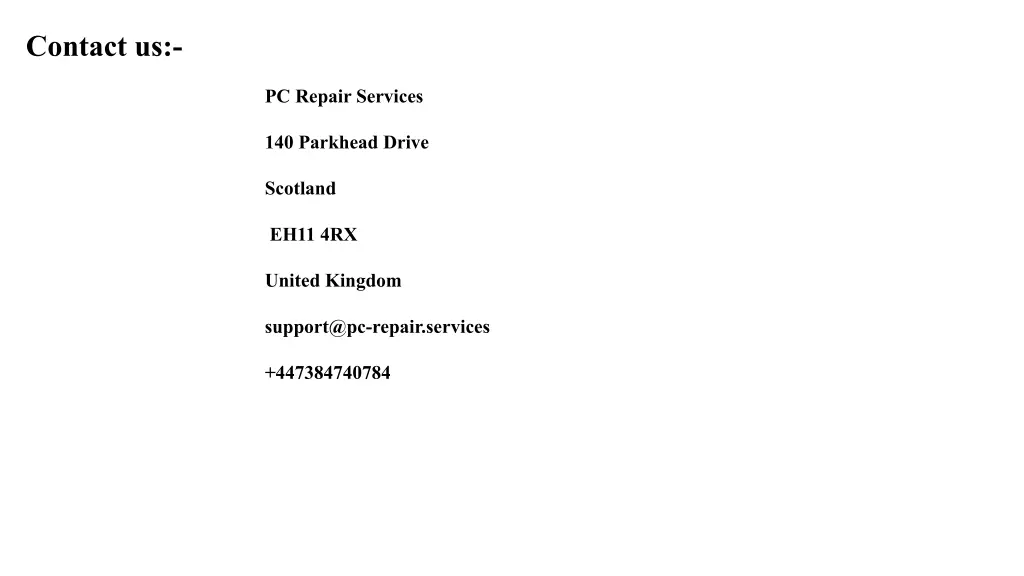 contact us