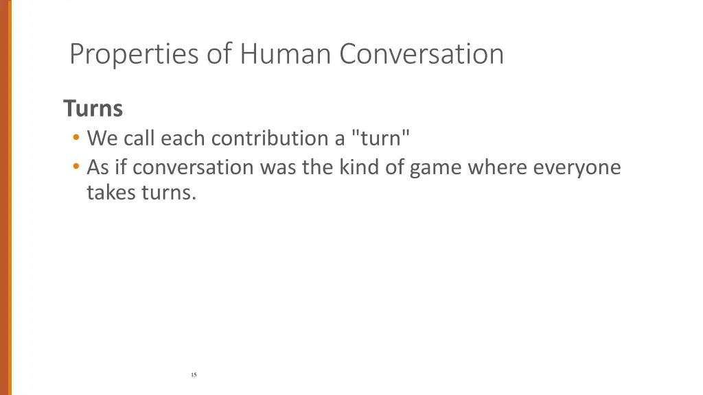 properties of human conversation 1