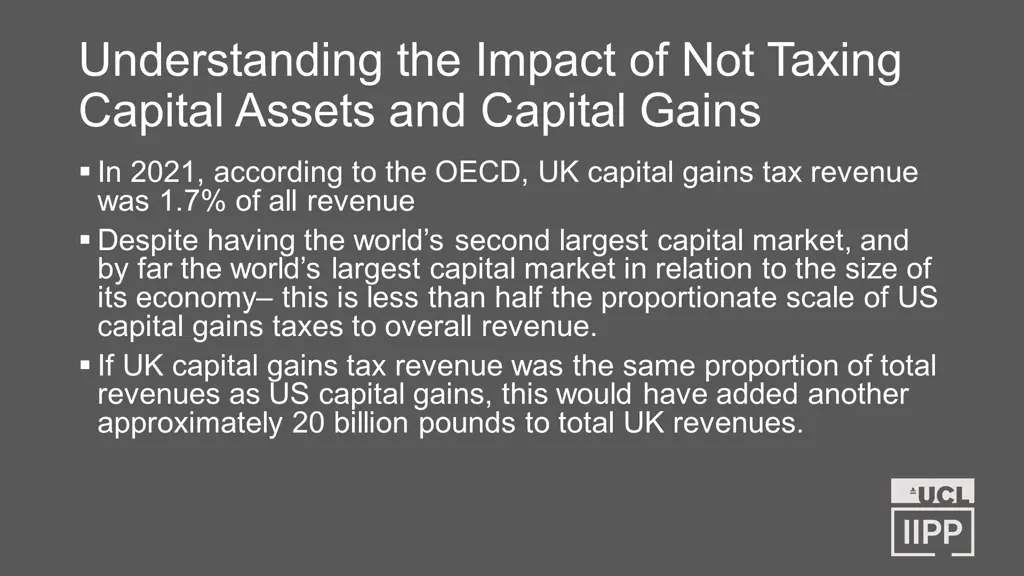 understanding the impact of not taxing capital