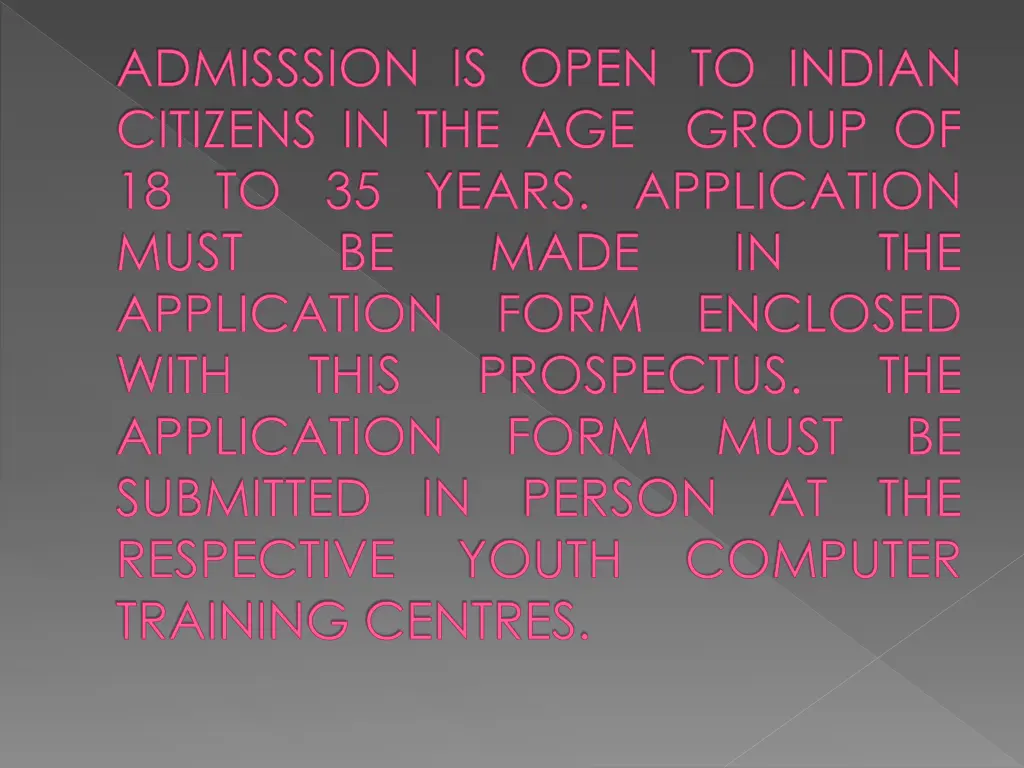 admisssion is open to indian citizens