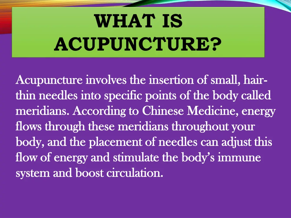 what is acupuncture