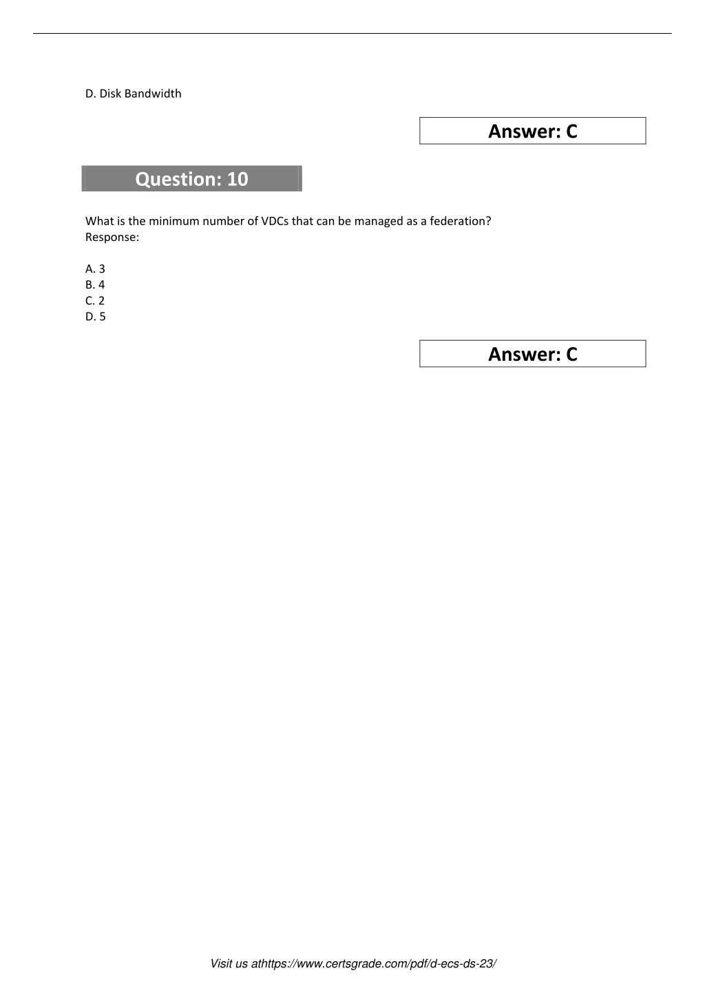 d disk bandwidth