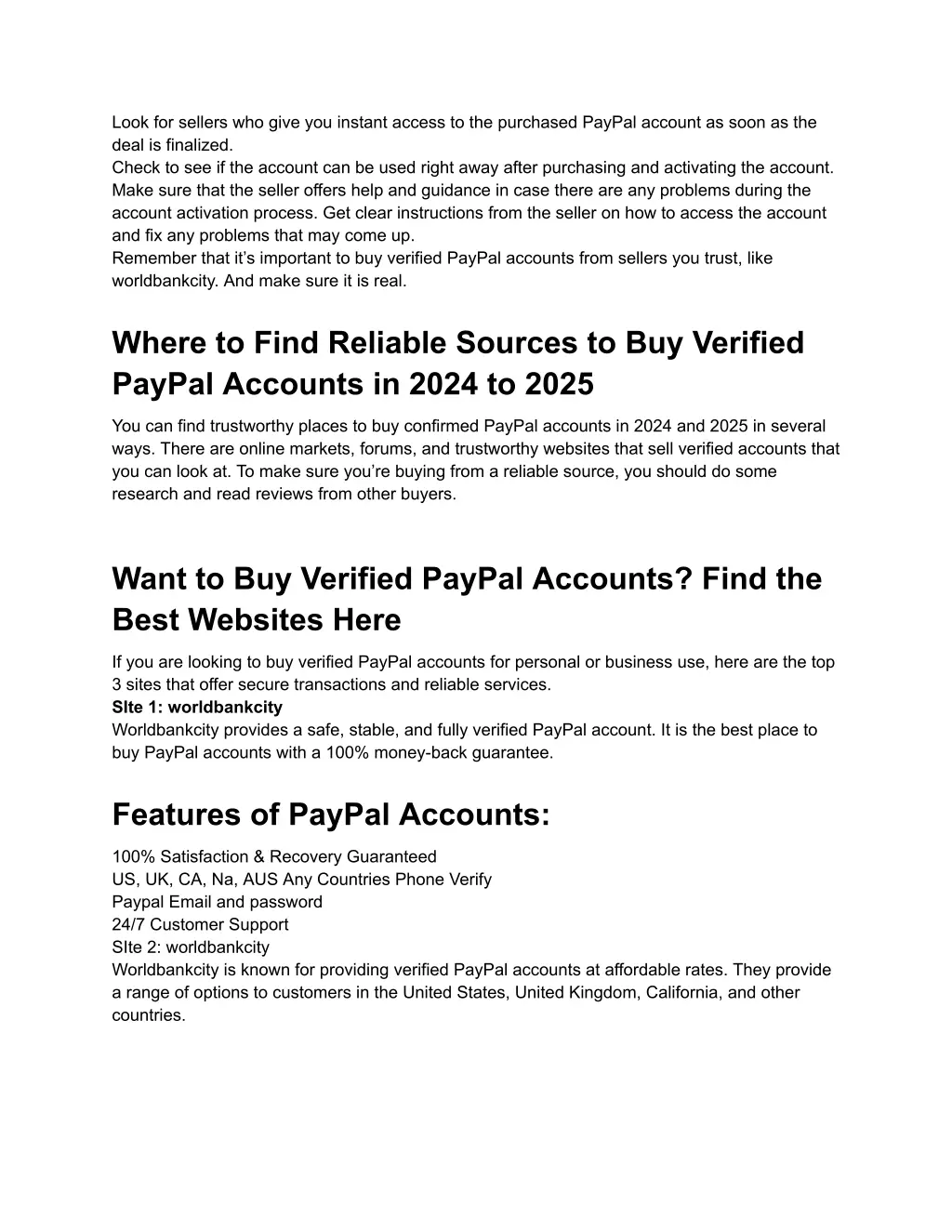 look for sellers who give you instant access