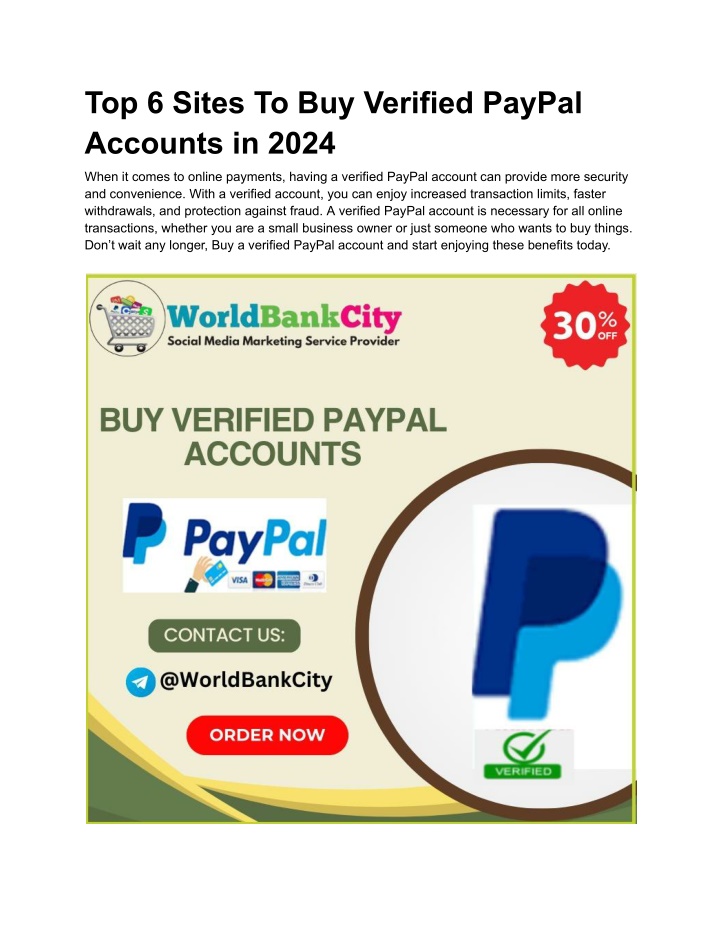 top 6 sites to buy verified paypal accounts