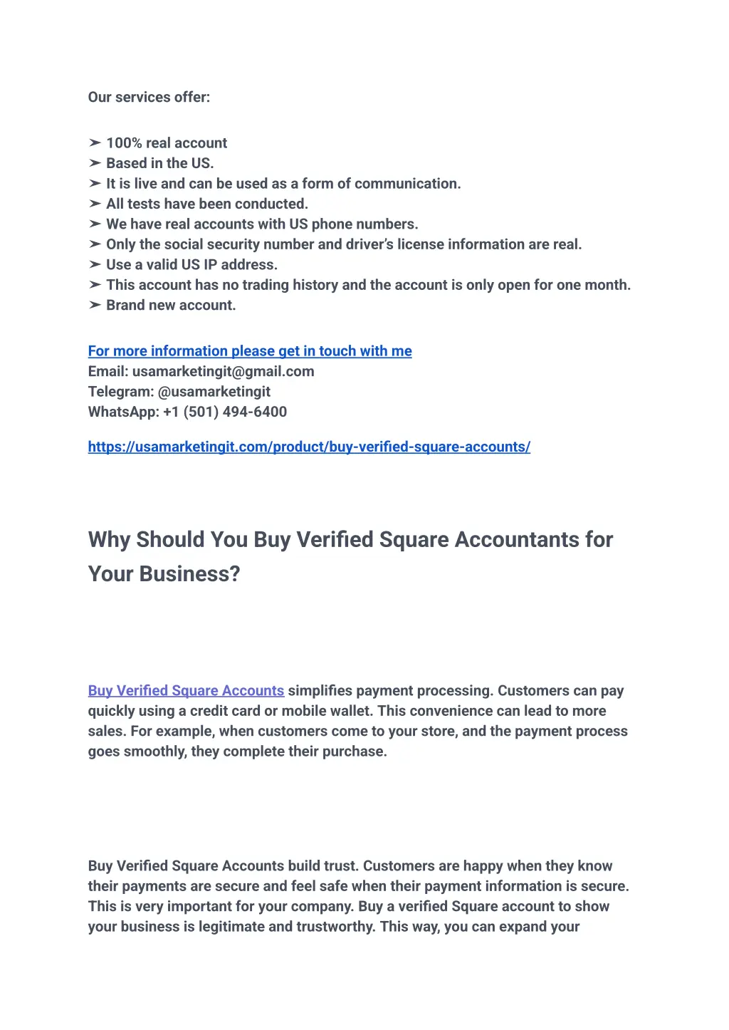 our services offer