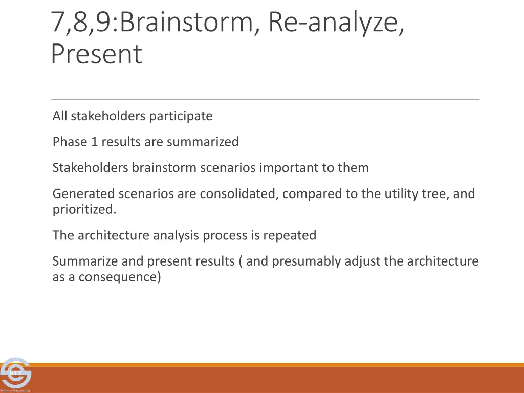 7 8 9 brainstorm re analyze present