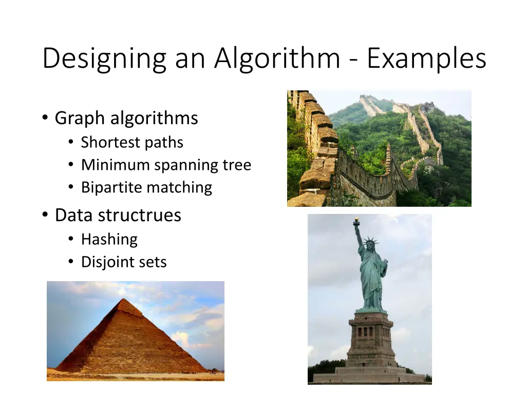 designing an algorithm examples