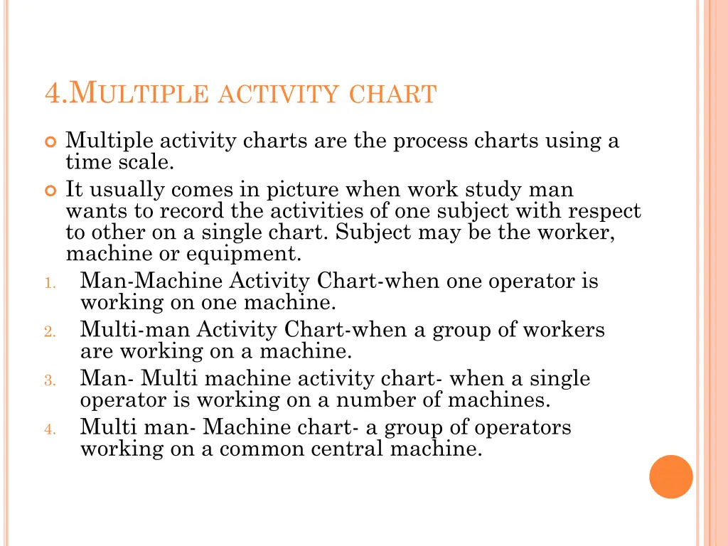 4 m ultiple activity chart