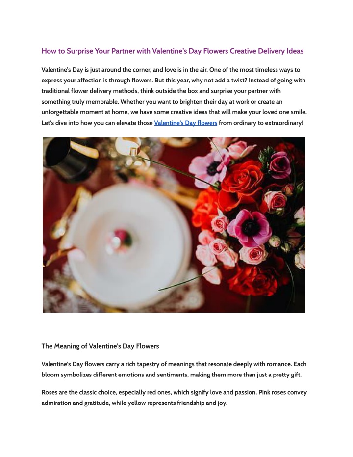 how to surprise your partner with valentine