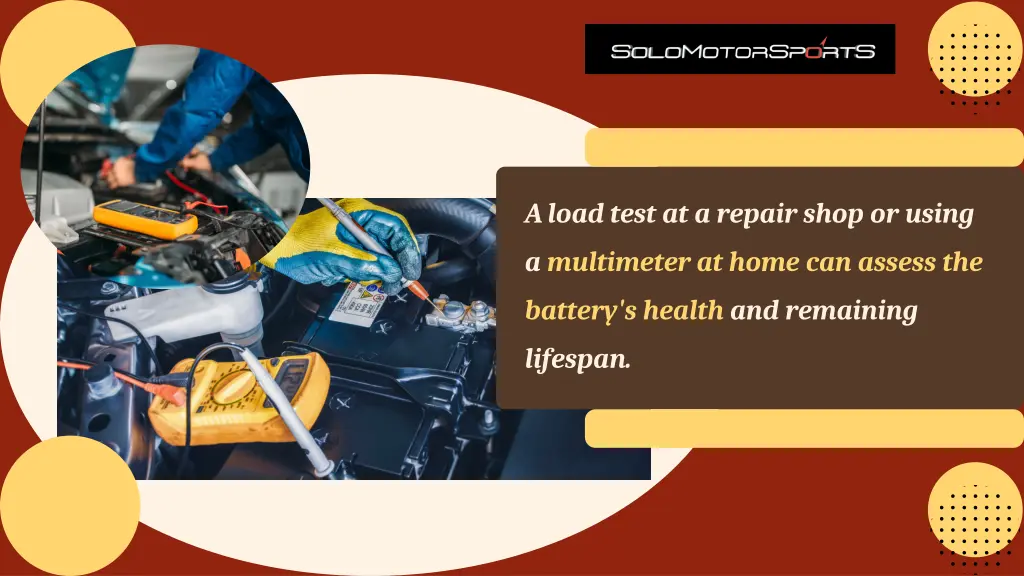 a load test at a repair shop or using