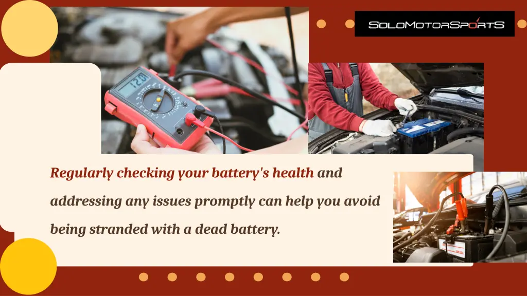 regularly checking your battery s health and