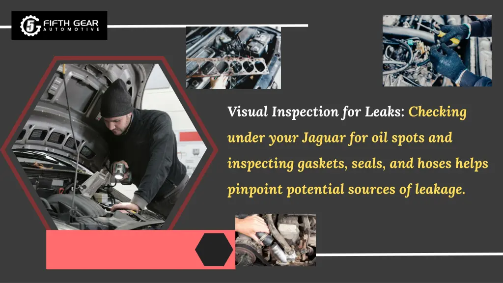 visual inspection for leaks checking