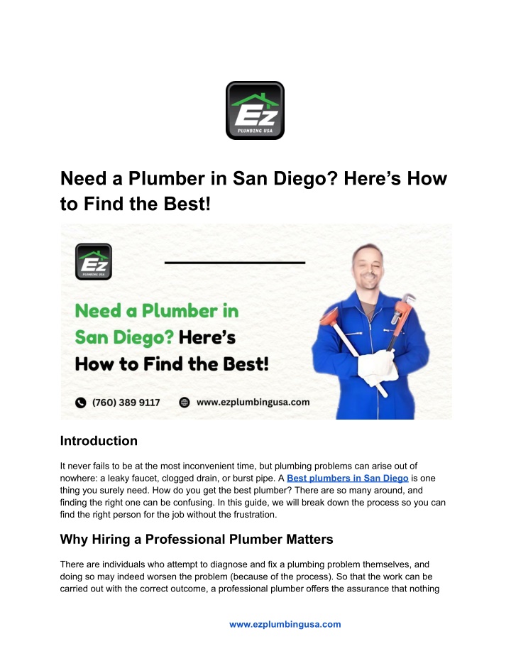 need a plumber in san diego here s how to find