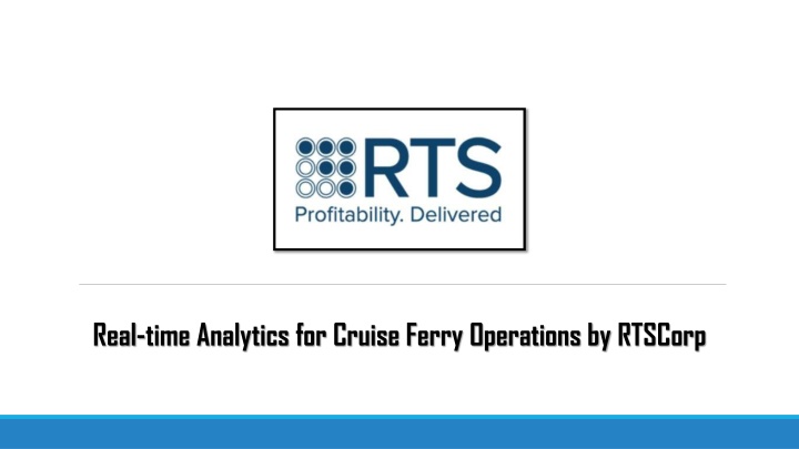 real time analytics for cruise ferry operations