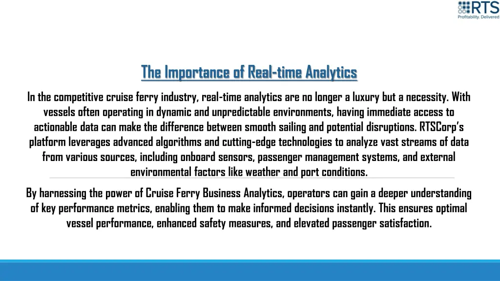 the importance of real time analytics