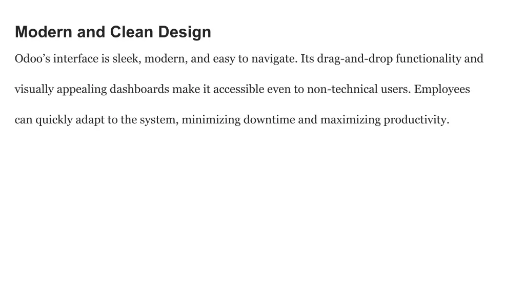 modern and clean design