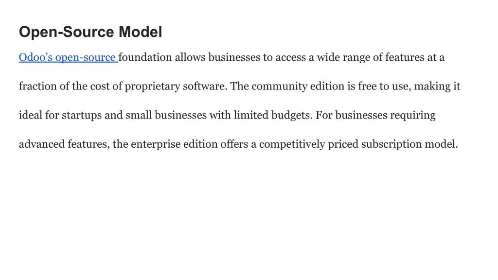 open source model
