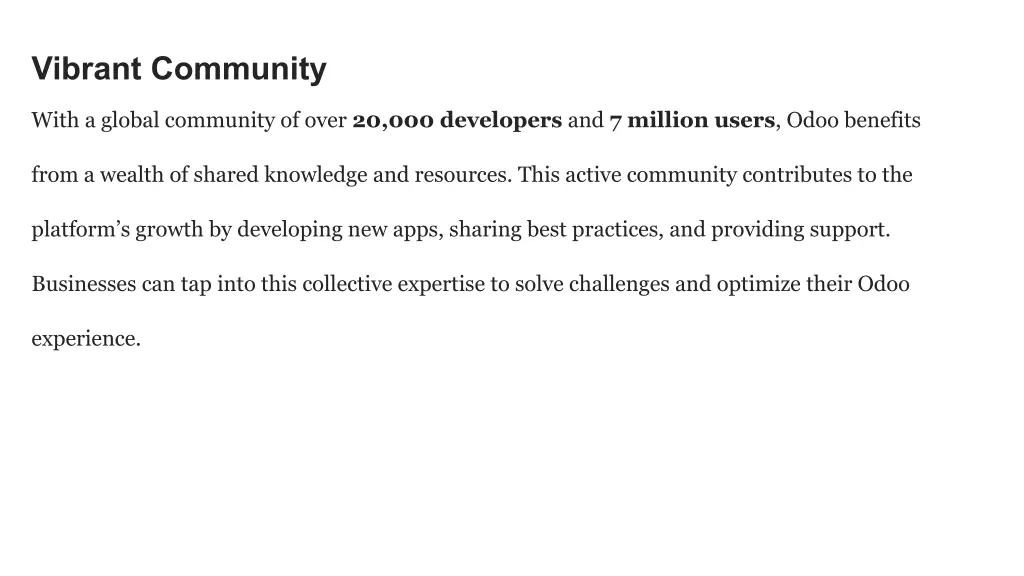 vibrant community