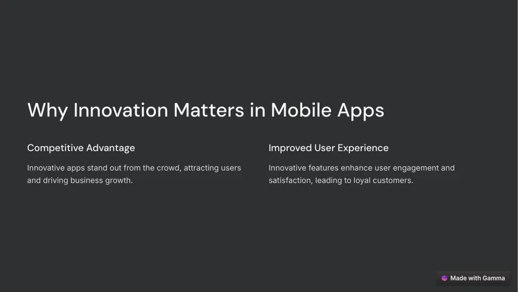 why innovation matters in mobile apps