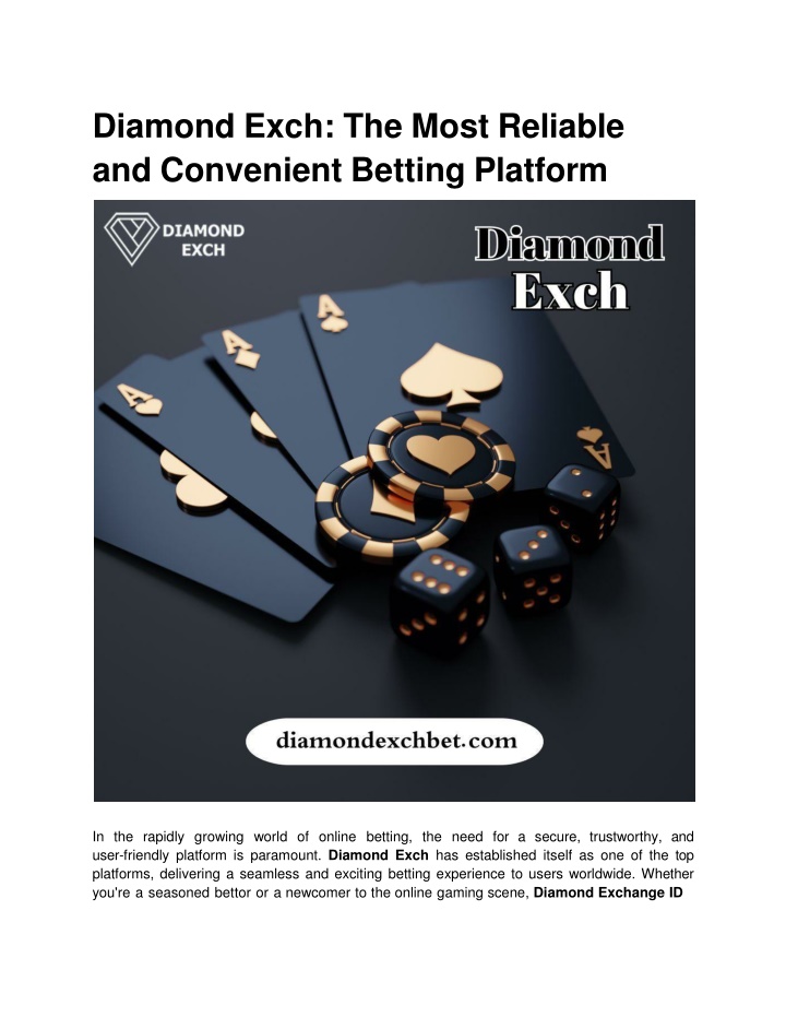 diamond exch the most reliable and convenient