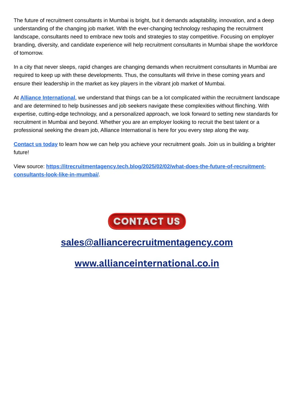 the future of recruitment consultants in mumbai