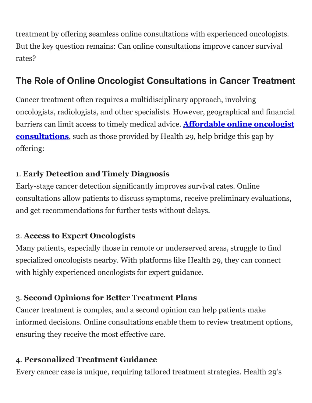 treatment by offering seamless online