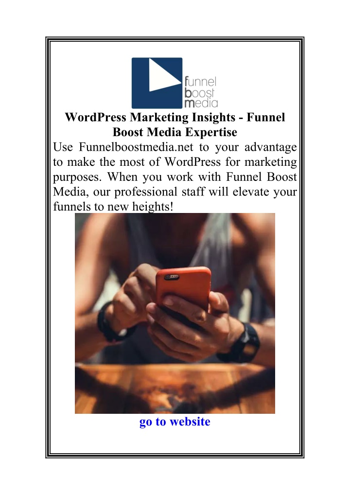 wordpress marketing insights funnel boost media