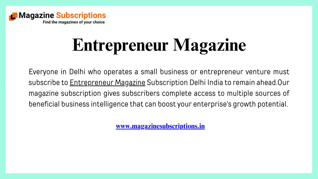 entrepreneur magazine