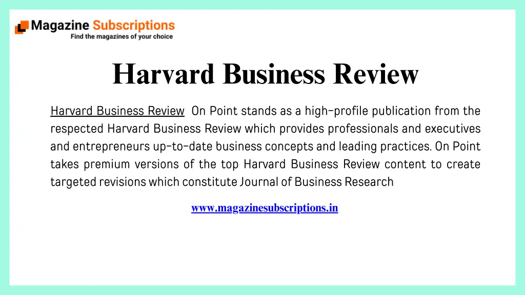 harvard business review
