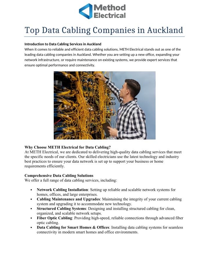 top data cabling companies in auckland
