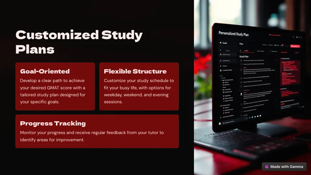customized study plans