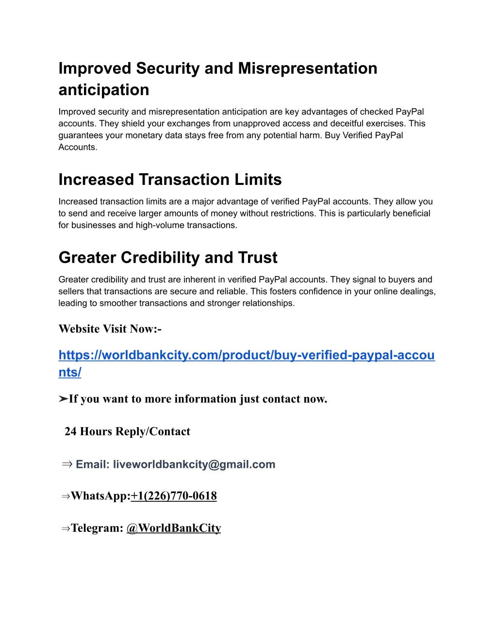 improved security and misrepresentation