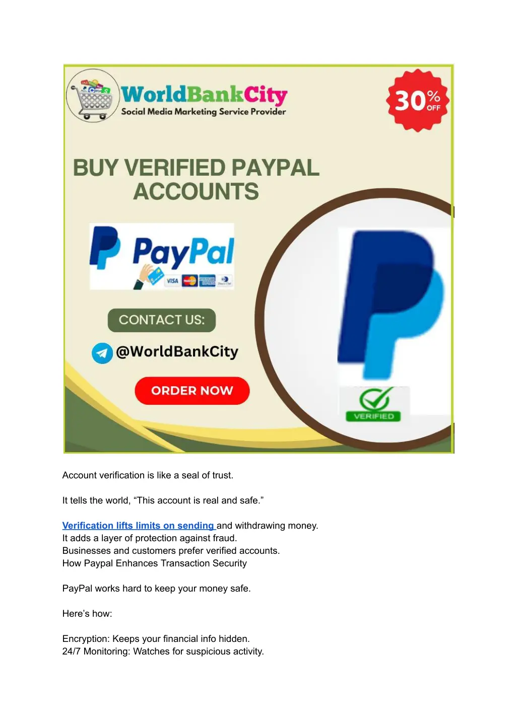 account verification is like a seal of trust