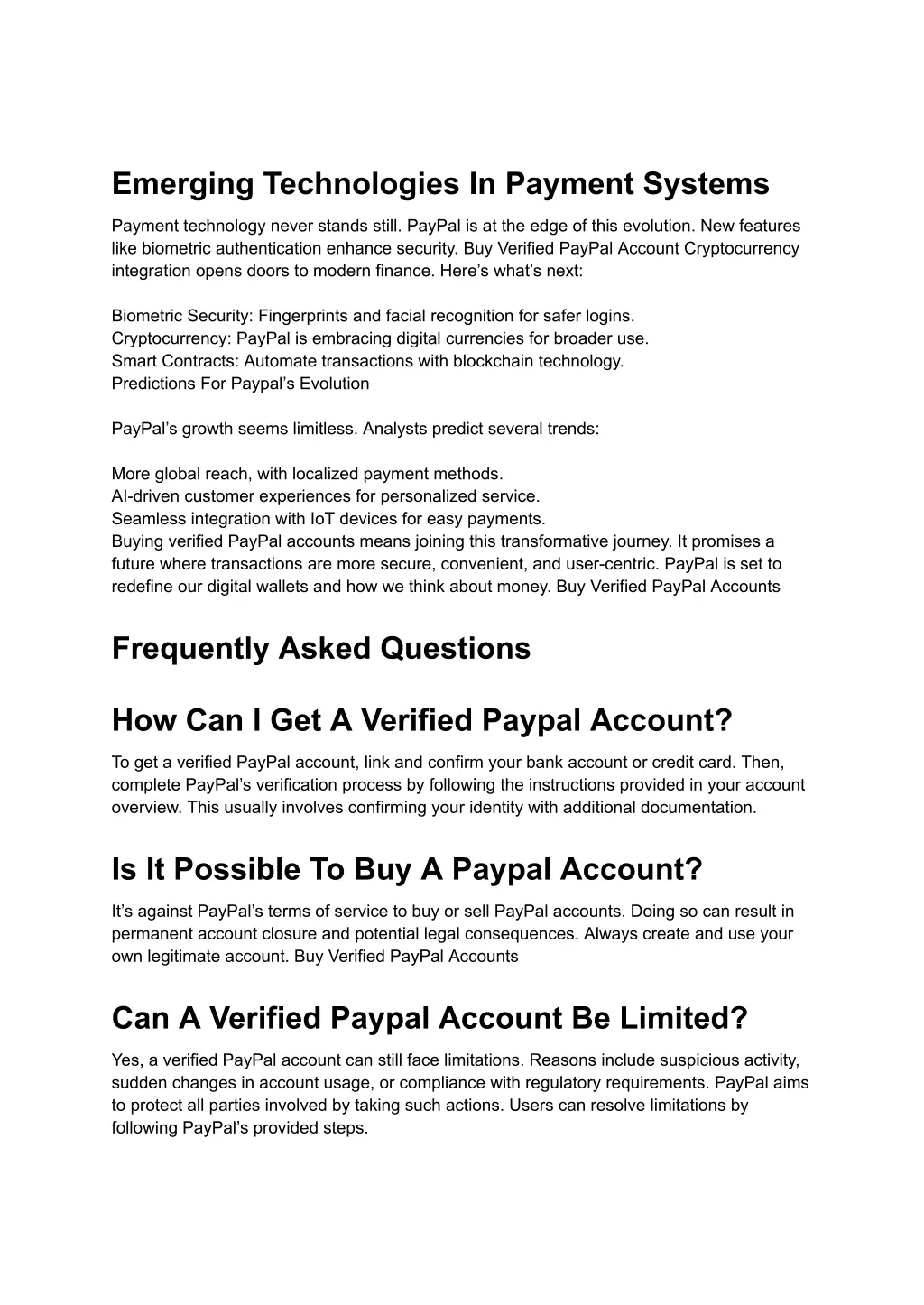 emerging technologies in payment systems