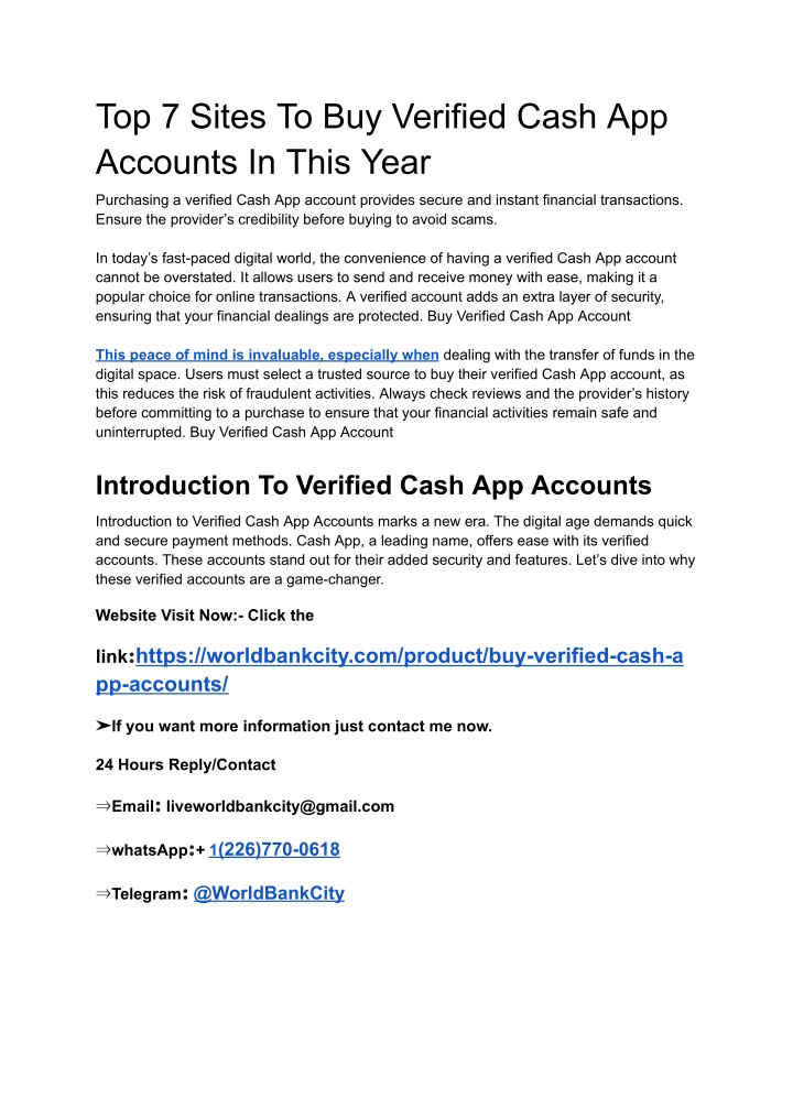 top 7 sites to buy verified cash app accounts