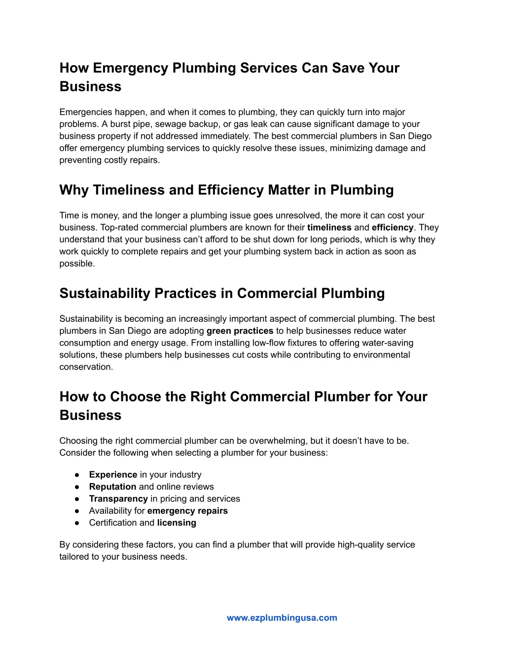 how emergency plumbing services can save your