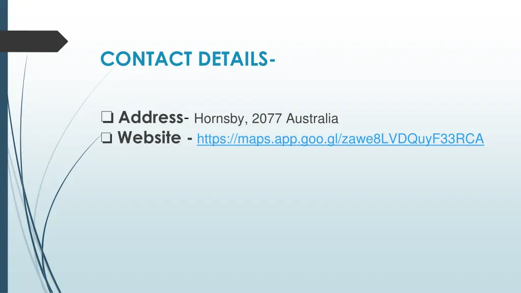 contact details