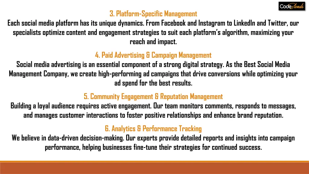 3 platform specific management